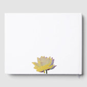 Minimalist soft pink & green lotus Wedding  ゲストブック (裏面)