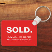 Minimalist SOLD 不動産仲介業者 | 格安 新築住宅 引き渡し キーホルダー (正面)