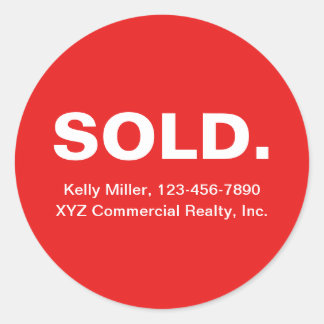 Minimalist SOLD Real Estate | Personalized Realtor ラウンドシール