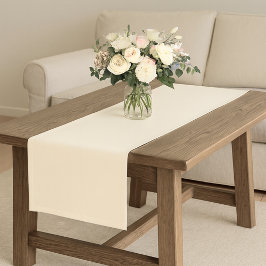 Minimalist Solid Beige Coastal Home Decor ショートテーブルランナー