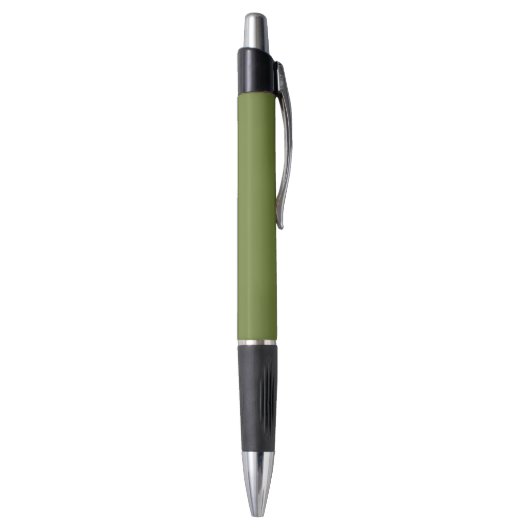 Minimalist Solid Color Pen - Olive Green ボールペン (底(縦))
