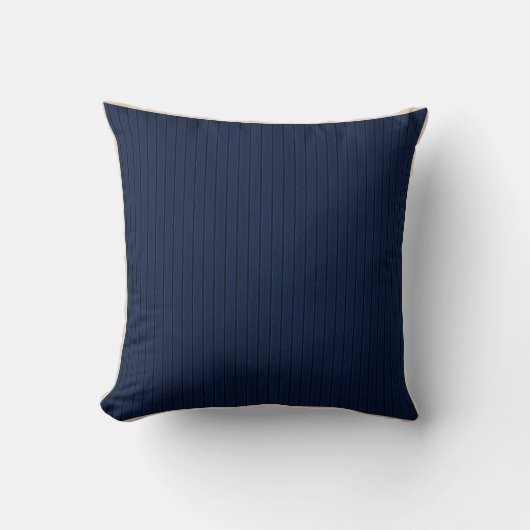 Minimalist Solid Navy Blue Coastal Accent Decor クッション (正面)