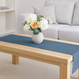 Minimalist Solid Navy Blue Coastal Home Decor ショートテーブルランナー