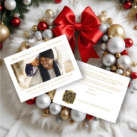 Minimalist Sophisticated Photo Wedding Holidays  セーブザデート