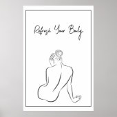 Minimalist Spa Decor Print ポスター (正面)
