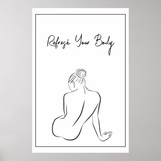 Minimalist Spa Decor Print ポスター (正面)