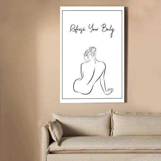Minimalist Spa Decor Print ポスター