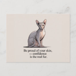 Minimalist Sphynx Cat Inspirational Art ポストカード