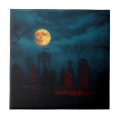 Minimalist Spider Web Halloween Ceramic Tile タイル (正面)