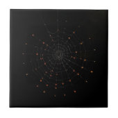 Minimalist Spider Web Halloween Ceramic Tile タイル (正面)