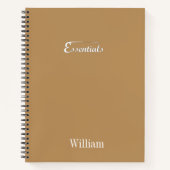 Minimalist Spiral Notebook – “Essentials” ノートブック (正面)