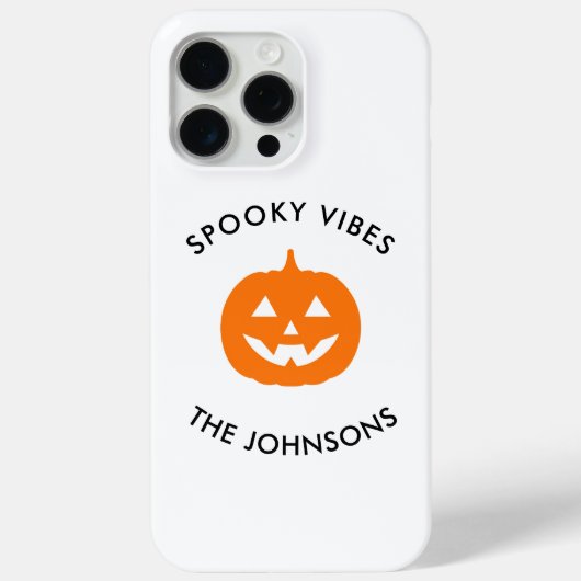 Minimalist Spooky Vibes – Personalized Halloween  Case-Mate iPhoneケース (裏面)
