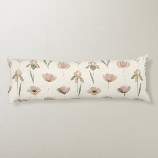 Minimalist Spring Floral Body Pillow ボディピロー (裏面)