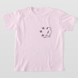 Minimalist Spring Kids Cat  Tシャツ