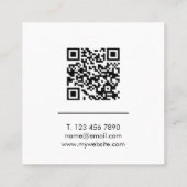Minimalist Square Business Card with QR Code  スクエア名刺 (裏面)