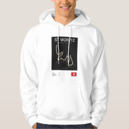 Minimalist St Moritz Bobsleigh Line Hoodie Blk パーカ