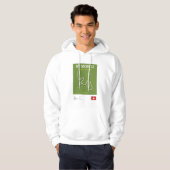 Minimalist St Moritz Bobsleigh Line Print Hoodie パーカ (正面フル)