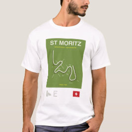 Minimalist St Moritz Bobsleigh Line Print Tee Tシャツ