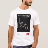 Minimalist St Moritz Bobsleigh Line Tee Blk Tシャツ (正面)