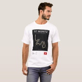Minimalist St Moritz Bobsleigh Line Tee Blk Tシャツ (正面フル)