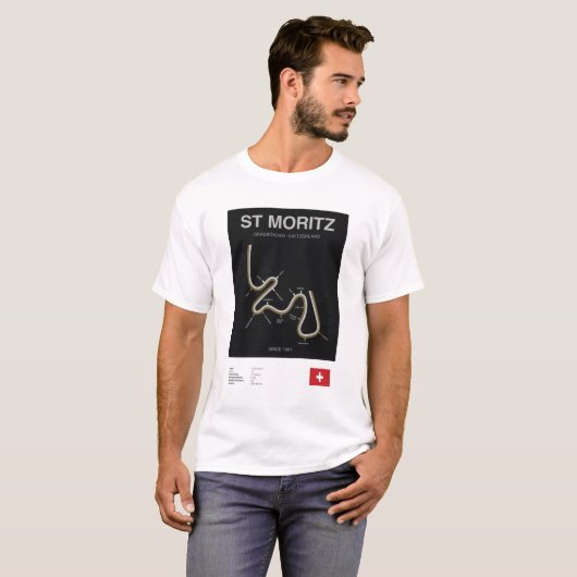 Minimalist St Moritz Bobsleigh Line Tee Blk Tシャツ (正面フル)