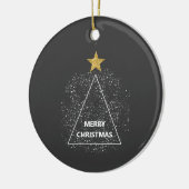 Minimalist Star Photo Christmas Keepsake セラミックオーナメント (左)