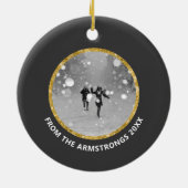 Minimalist Star Photo Christmas Keepsake セラミックオーナメント (裏面)