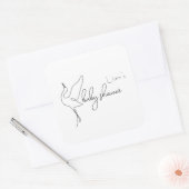 Minimalist Stork Neutral Baby Shower スクエアシール (封筒)
