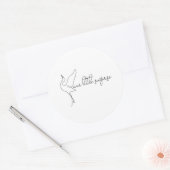 Minimalist Stork Neutral Baby Shower ラウンドシール (封筒)