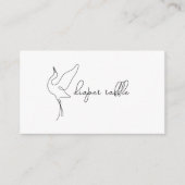 Minimalist Stork Neutral Baby Shower Diaper Raffle エンクロージャーカード (正面)