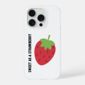 Minimalist Strawberry Pattern iPhone Case iPhoneケース (裏面)