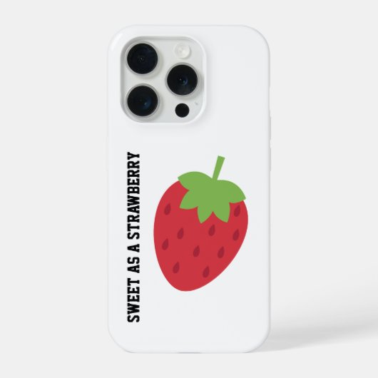 Minimalist Strawberry Pattern iPhone Case iPhoneケース (裏面)