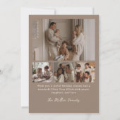 Minimalist Stripe Family Christmas Photo シーズンカード (裏面)