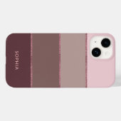 Minimalist Stripes in Pink Tones with Glitter Case-Mate iPhoneケース (裏面 (横))