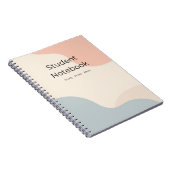 Minimalist Student Notebook Pastel Journal  ノートブック (右側)