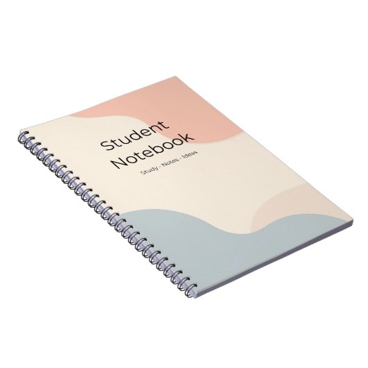 Minimalist Student Notebook Pastel Journal ノートブック (右側)