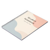 Minimalist Student Notebook Pastel Journal  ノートブック (左側)