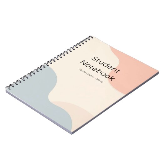 Minimalist Student Notebook Pastel Journal ノートブック (左側)