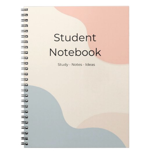 Minimalist Student Notebook Pastel Journal  ノートブック (正面)