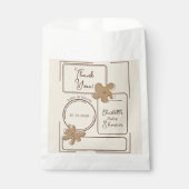 Minimalist Style Flower Notes Baby Shower フェイバーバッグ (正面)