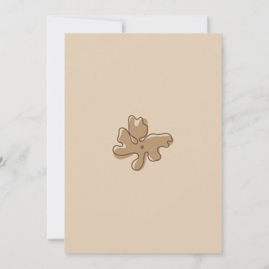 Minimalist Style Flower Notes Baby Shower 招待状 (裏面)