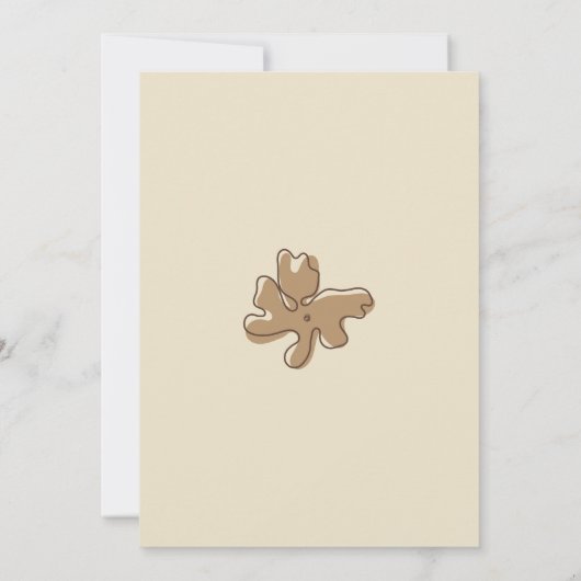 Minimalist Style Flower Notes Baby Shower 招待状 (裏面)