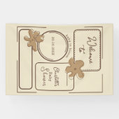 Minimalist Style Flower Notes Baby Shower 横断幕 (横)