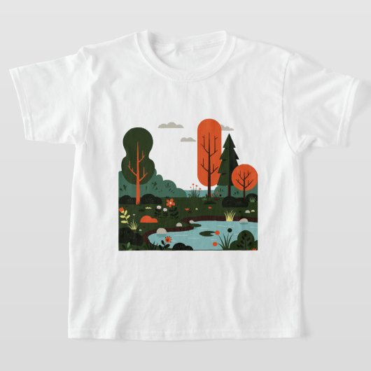 Minimalist style landscape tシャツ (レイダウン)