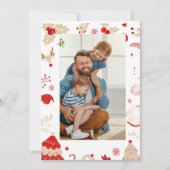 Minimalist Stylish Family Photo Christmas Card シーズンカード (正面)