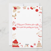 Minimalist Stylish Family Photo Christmas Card シーズンカード (裏面)