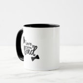 Minimalist Stylish Monochrome Love You Dad Classy マグカップ (正面左)