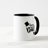 Minimalist Stylish Monochrome Love You Dad Classy マグカップ (正面右)