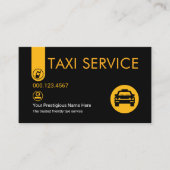 Minimalist Stylish Yellow Taxi Tab 名刺 (正面)