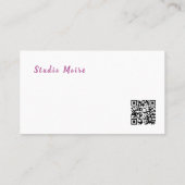 Minimalist Subtle Luxury Salon QR Code 名刺 (裏面)